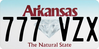 AR license plate 777VZX
