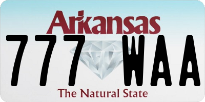 AR license plate 777WAA
