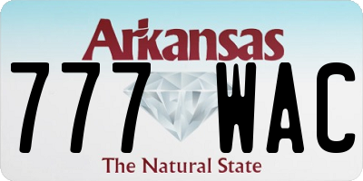 AR license plate 777WAC