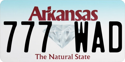 AR license plate 777WAD