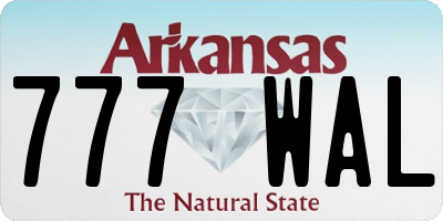 AR license plate 777WAL