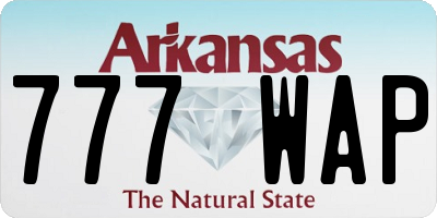 AR license plate 777WAP