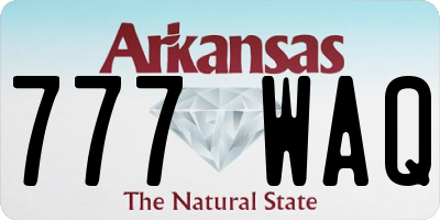 AR license plate 777WAQ