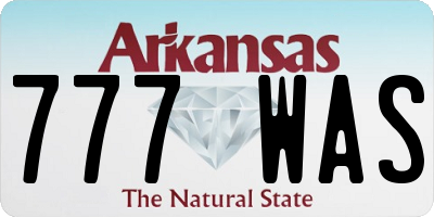 AR license plate 777WAS