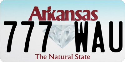 AR license plate 777WAU