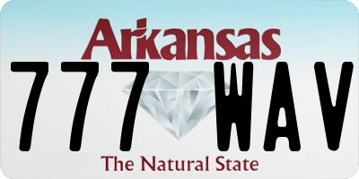 AR license plate 777WAV