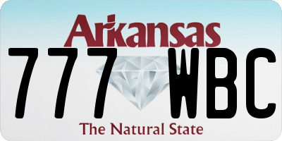 AR license plate 777WBC