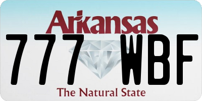 AR license plate 777WBF