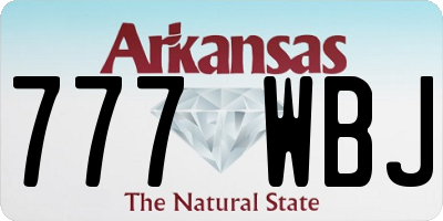 AR license plate 777WBJ