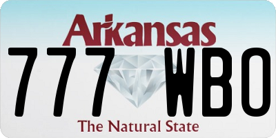 AR license plate 777WBO