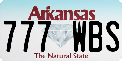 AR license plate 777WBS