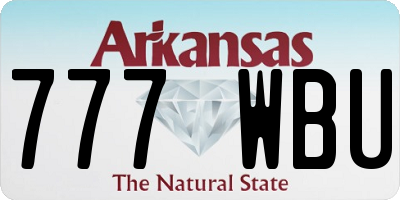 AR license plate 777WBU
