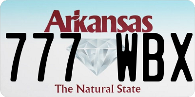 AR license plate 777WBX