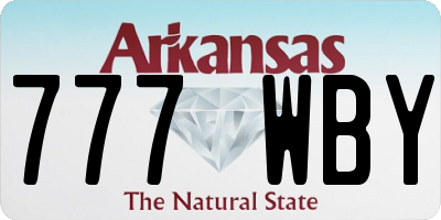 AR license plate 777WBY