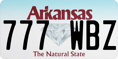 AR license plate 777WBZ
