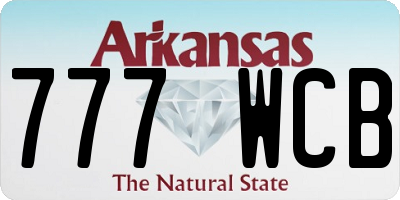 AR license plate 777WCB