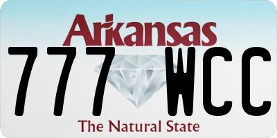 AR license plate 777WCC