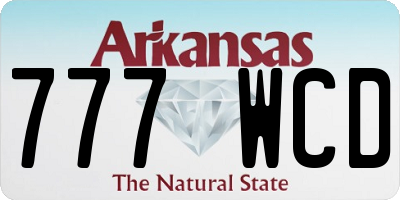 AR license plate 777WCD