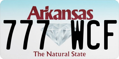 AR license plate 777WCF