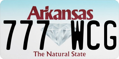 AR license plate 777WCG