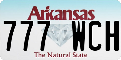 AR license plate 777WCH