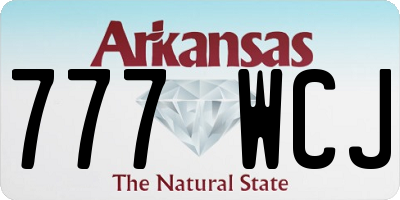 AR license plate 777WCJ