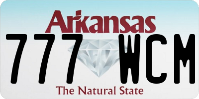 AR license plate 777WCM
