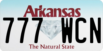 AR license plate 777WCN