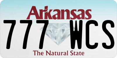 AR license plate 777WCS