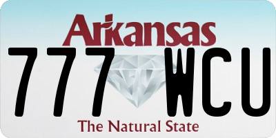 AR license plate 777WCU