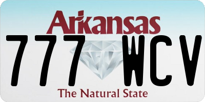 AR license plate 777WCV