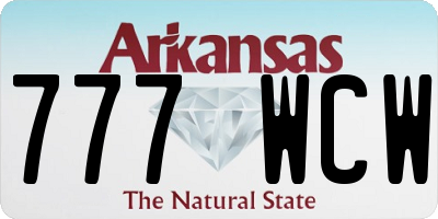 AR license plate 777WCW