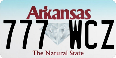 AR license plate 777WCZ