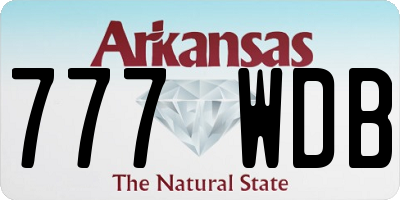AR license plate 777WDB