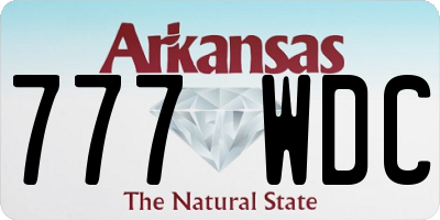 AR license plate 777WDC