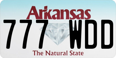 AR license plate 777WDD