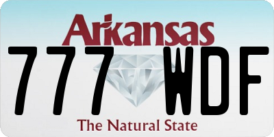 AR license plate 777WDF