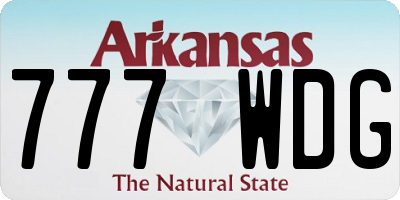 AR license plate 777WDG