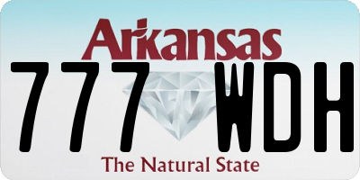 AR license plate 777WDH