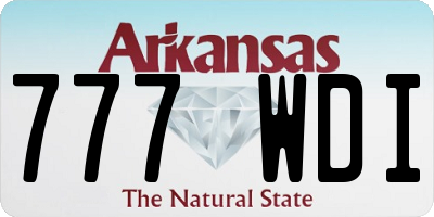 AR license plate 777WDI