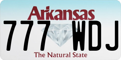 AR license plate 777WDJ