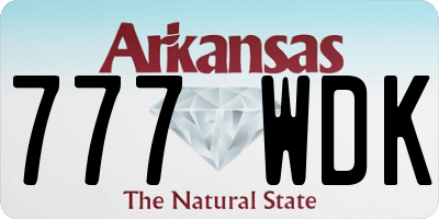 AR license plate 777WDK