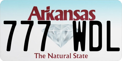 AR license plate 777WDL