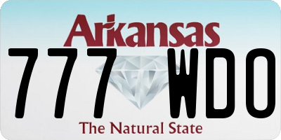 AR license plate 777WDO