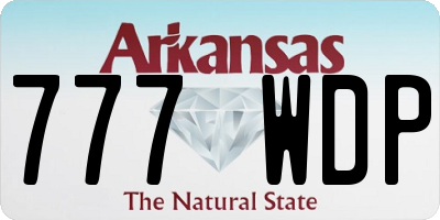 AR license plate 777WDP