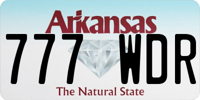 AR license plate 777WDR