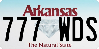 AR license plate 777WDS