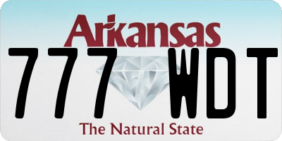 AR license plate 777WDT