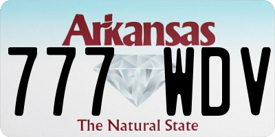 AR license plate 777WDV