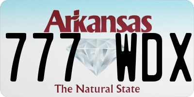 AR license plate 777WDX